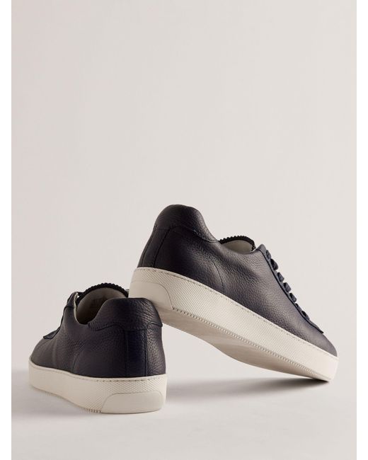 Ted Baker Blue Leather Pebble Trainers for men