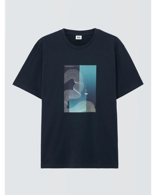 John Lewis Blue Kin Aura Graphic T-shirt for men