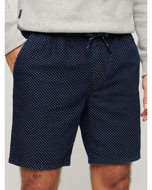 Superdry Blue Bermuda Bandanna Dot Shorts for men
