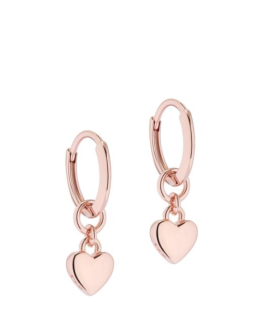 Ted Baker Metallic Harrye Tiny Heart Huggie Earrings