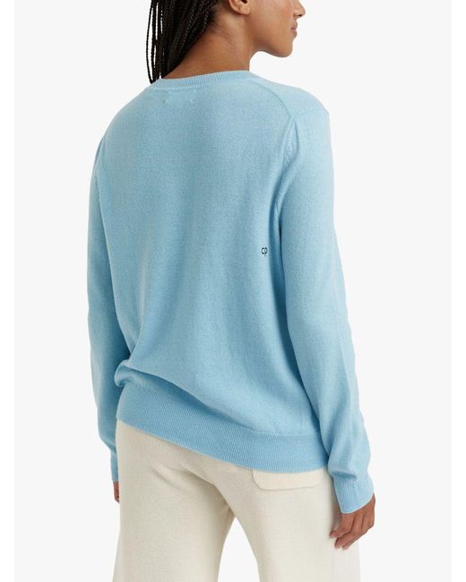 Chinti & Parker Blue Wool And Cashmere Blend Snoopy Pocket Jumper