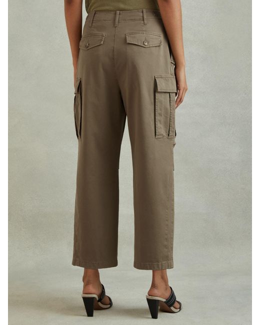 Reiss Green Indie Tapered Combat Trousers