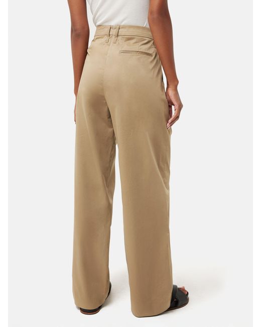 Jigsaw Natural Pleat Front Wide Leg Trousers