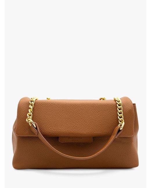 Faux top leather handbag