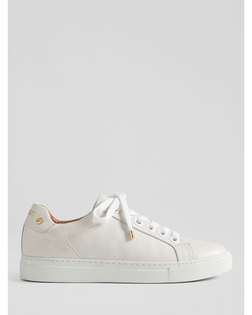 L.K.Bennett White Signature Low Top Leather Trainers