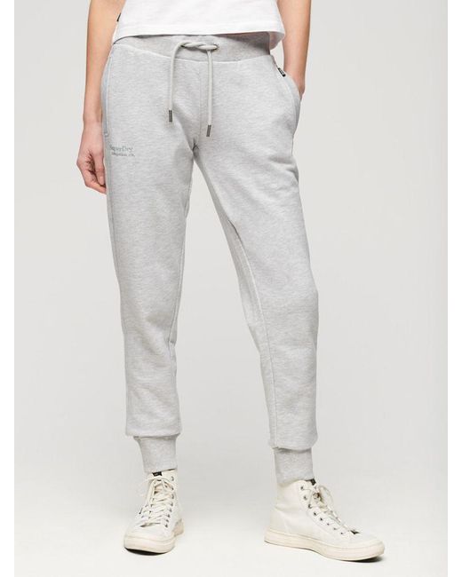 Superdry Gray Essential Logo Joggers