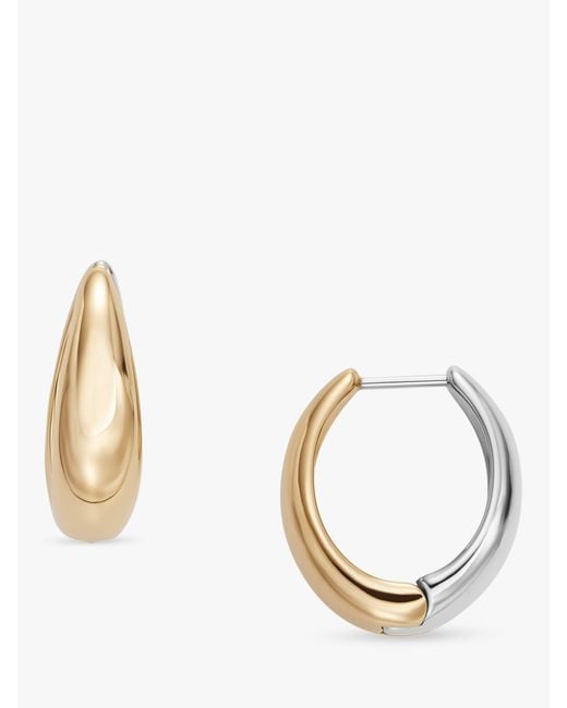 Skagen Metallic Linear Hoop Earrings