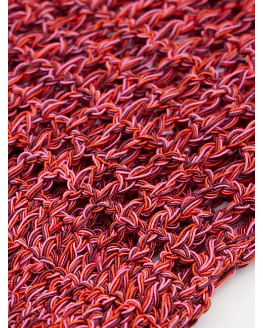 Hush Red Capri Crochet Tote Bag