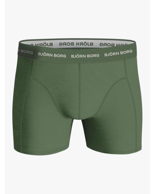 Björn Borg Green Cotton Stretch Boxers for men