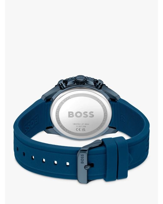 Boss Blue Runner Silicone Strap Watch for men