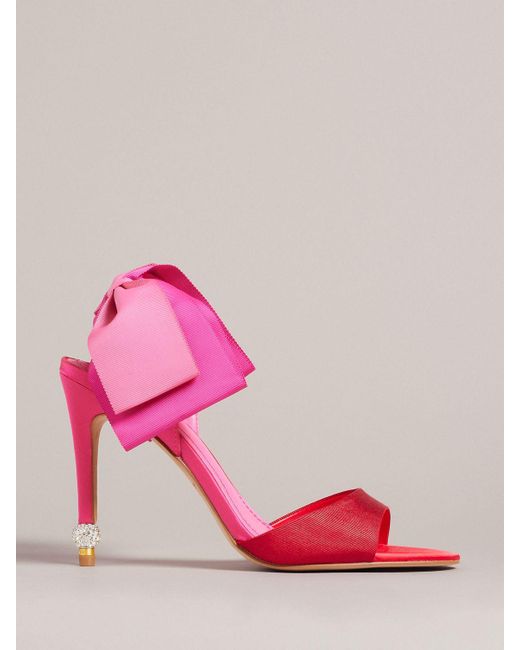 Ted Baker Pink Harinas Oversized Bow Back Sandals