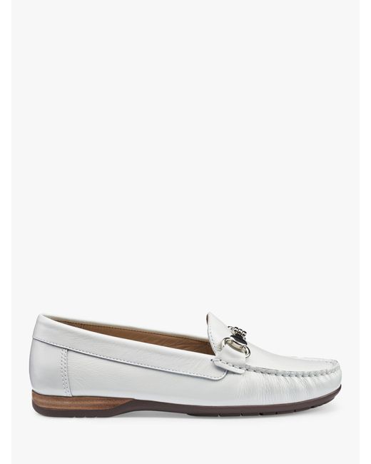 Hotter White Pearl Premium Moccasins