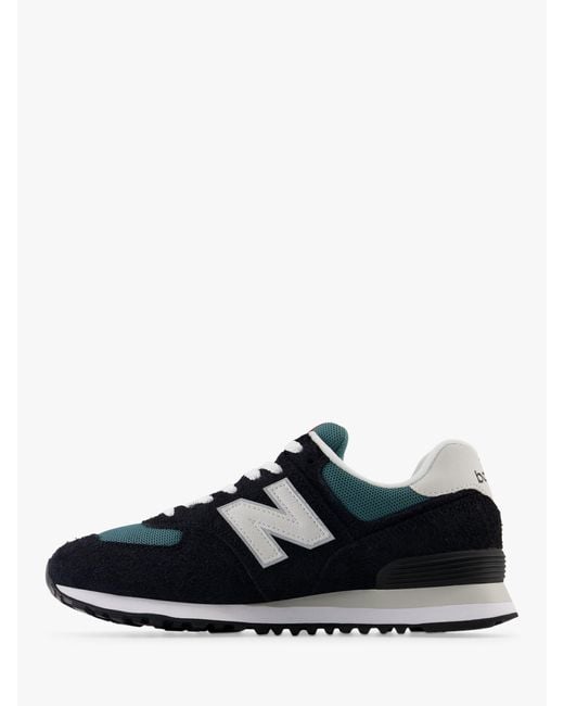 New Balance Black 574 Suede Trainers for men