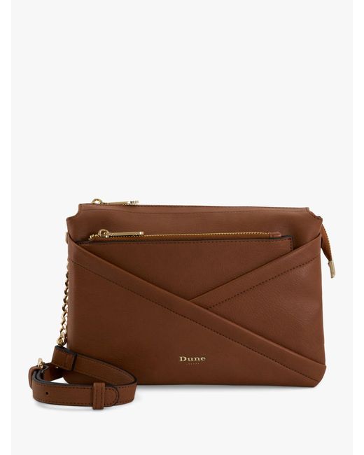 Dune Brown Dalliance Small Pocket Front Cross Body Bag