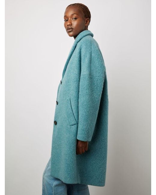 Gerard Darel Blue Samirah Plain Coat