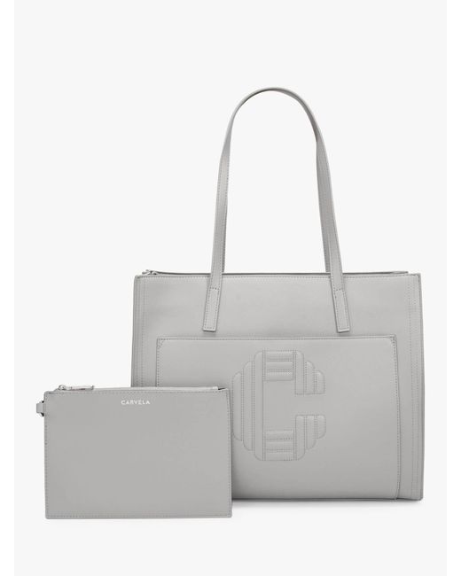 Carvela Kurt Geiger Gray Icon Shopper Bag