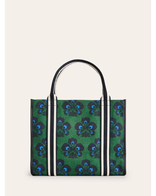 Boden Green Tilda Floral Stamp Tote Bag