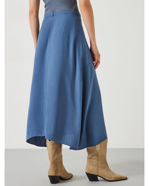 Hush Blue Layla Textured Midi Skirt