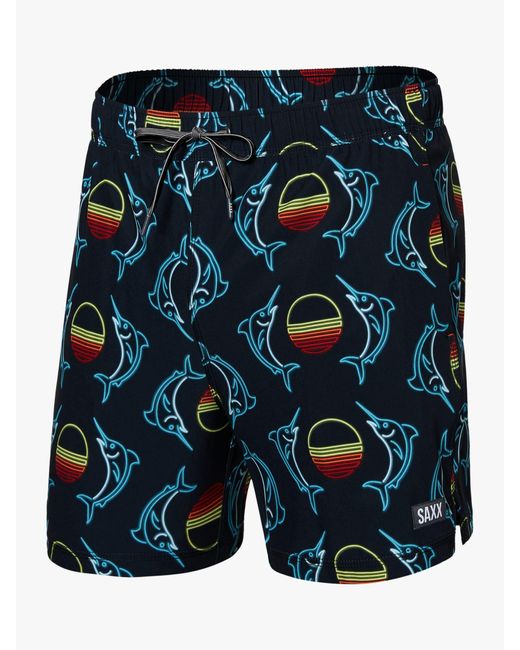 Saxx Underwear Co. Blue Oh Buoy 2-in-1 Swim Shorts for men