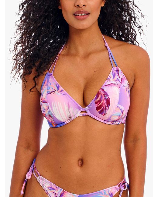 Freya Multicolor Miami Sunset Underwired Halter Bikini Top