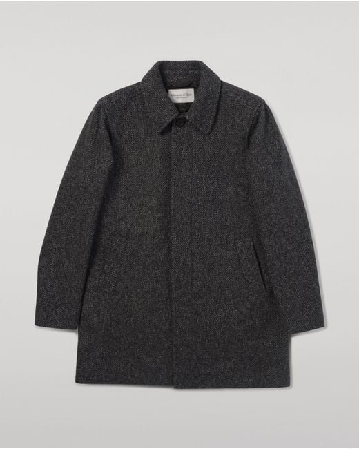 Johnstons Blue Wool Car Coat for men