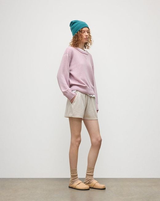 Johnstons Pink Stella Light Cashmere Sweatshirt