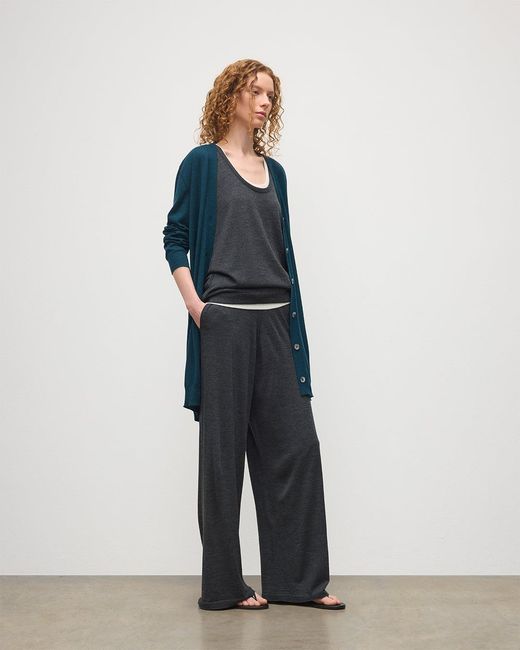 Johnstons Blue Elise Bottle Long Superfine Cashmere Cardigan