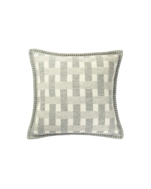 Johnstons Gray Blanket Stitched Basketweave Cushion