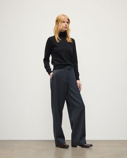 Johnstons Blue Iris Classic Roll Neck Cashmere Jumper