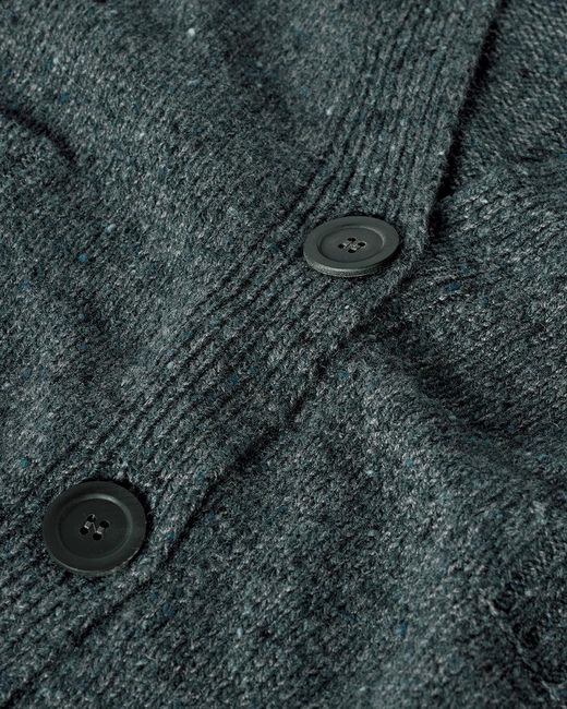 Johnstons Blue Donegal Cashmere V Neck Cardigan
