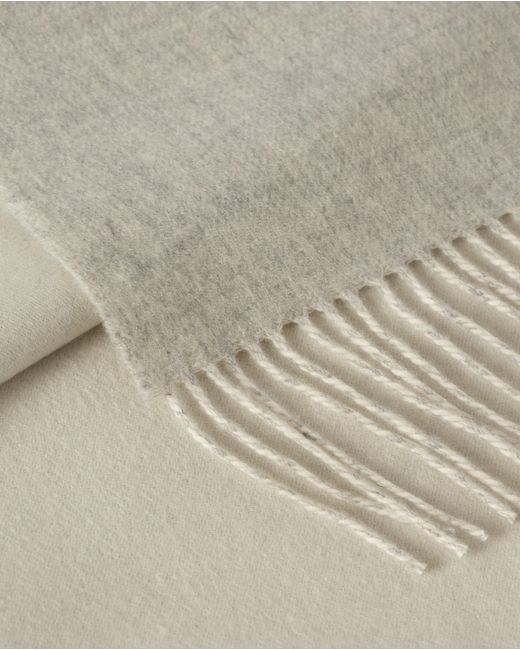 Johnstons Gray Reversible Light & Cashmere Bed Throw