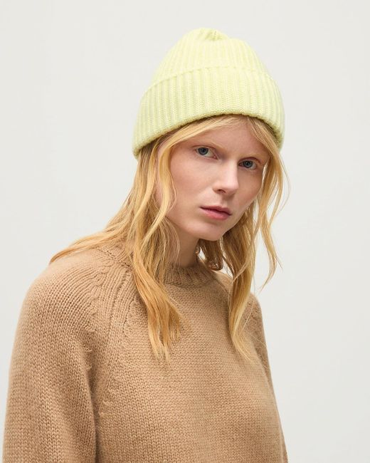 Johnstons Blue Bay Camel Marl Cashmere & Cotton Jumper