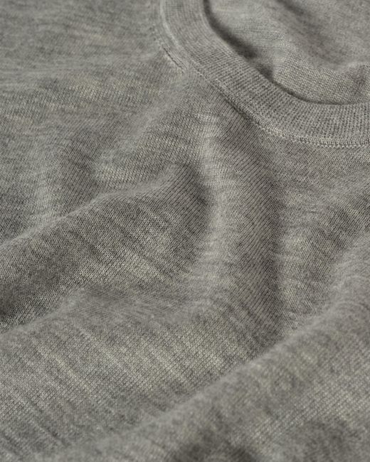 Johnstons White Fin Superfine Cashmere Jumper for men