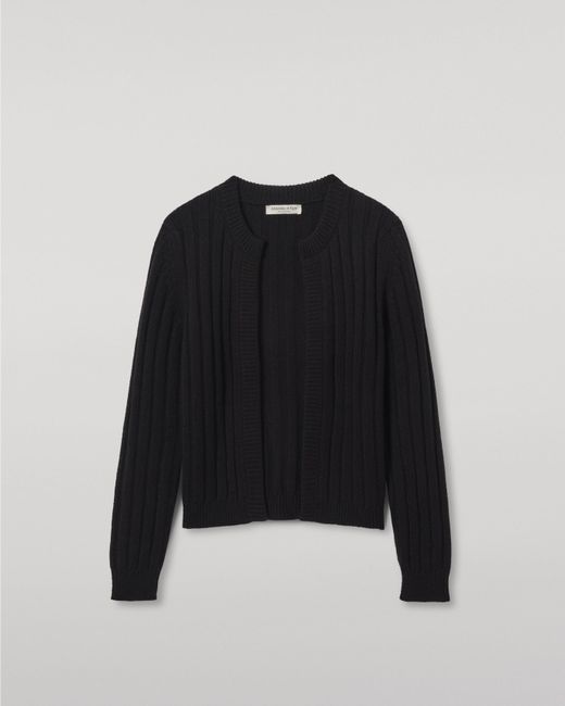 Johnstons Blue Lecht Cashmere Crew Cardigan