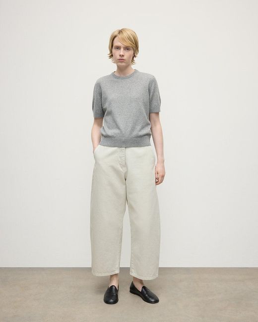 Johnstons White Classic Cashmere Light T-Shirt