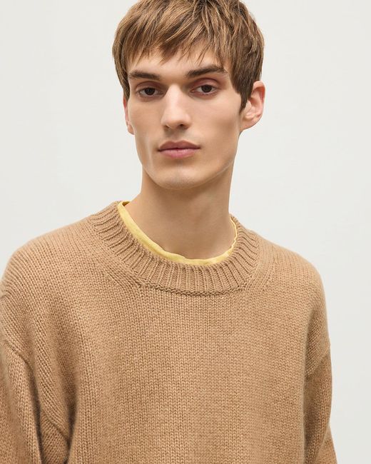 Johnstons Natural Murchison Camel Marble Cashmere & Cotton Jumper