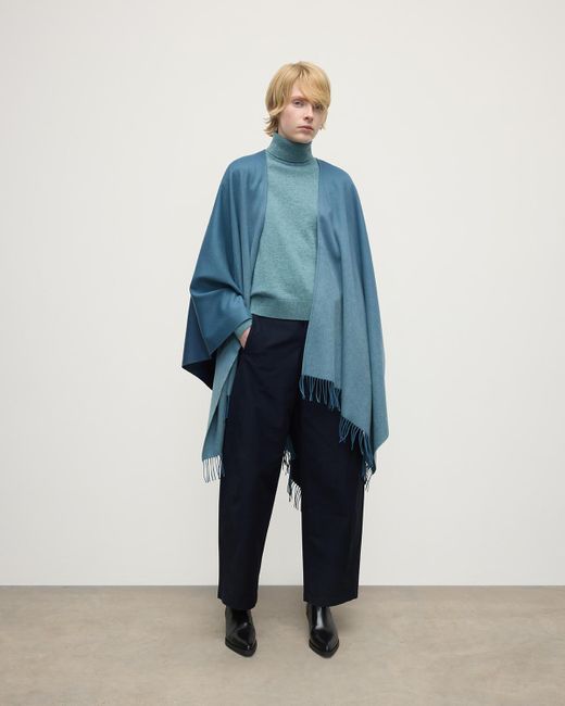 Johnstons Blue Ombré Cashmere Cape