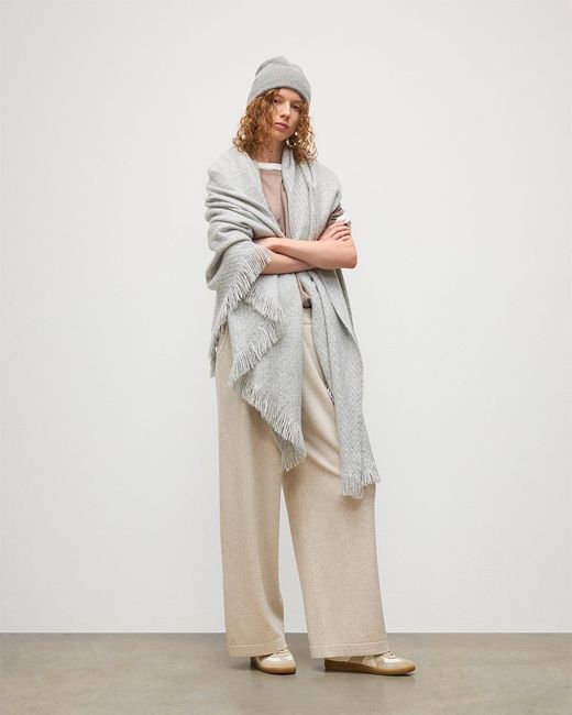 Johnstons Gray Yarrow Light Cashmere Throw