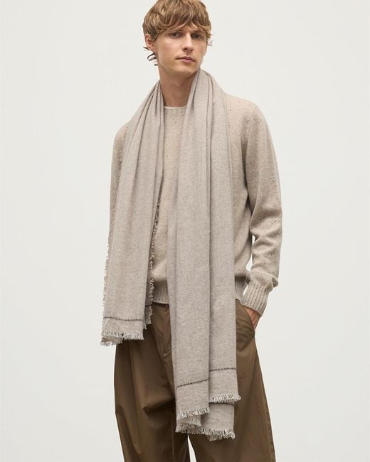 Johnstons Natural Usan Cashmere Scarf