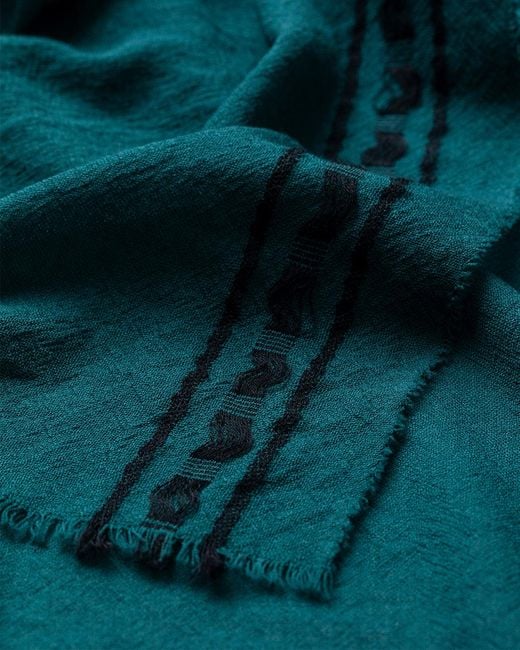 Johnstons Green Cyrus Float Edge Scarf