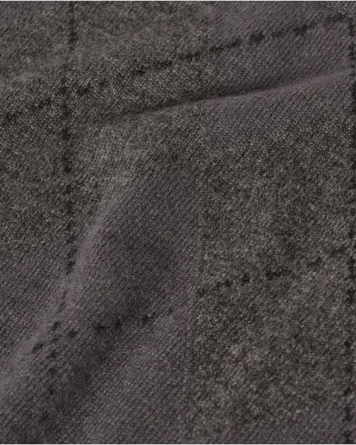 Johnstons Black Clan Mid Argyle Cashmere Tank