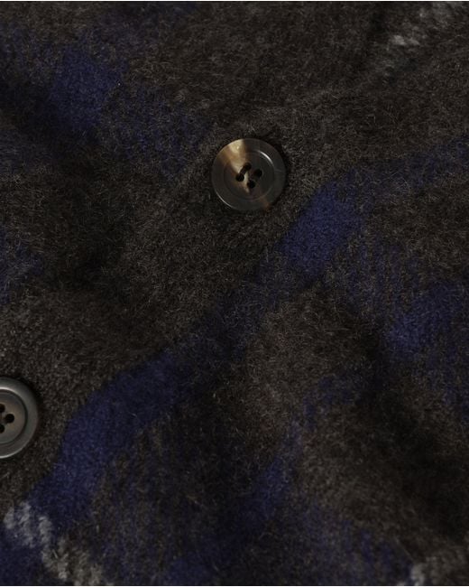 Johnstons Black Mack Brushed Cashmere-Silk Cardigan