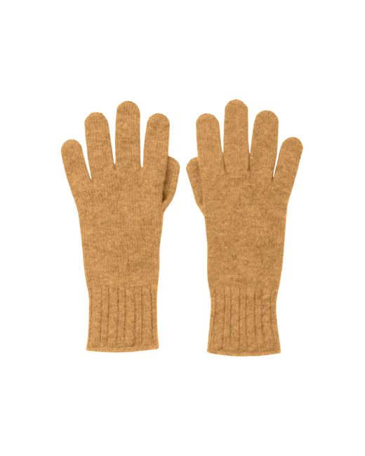 Johnstons White Cable Cuff Cashmere Gloves
