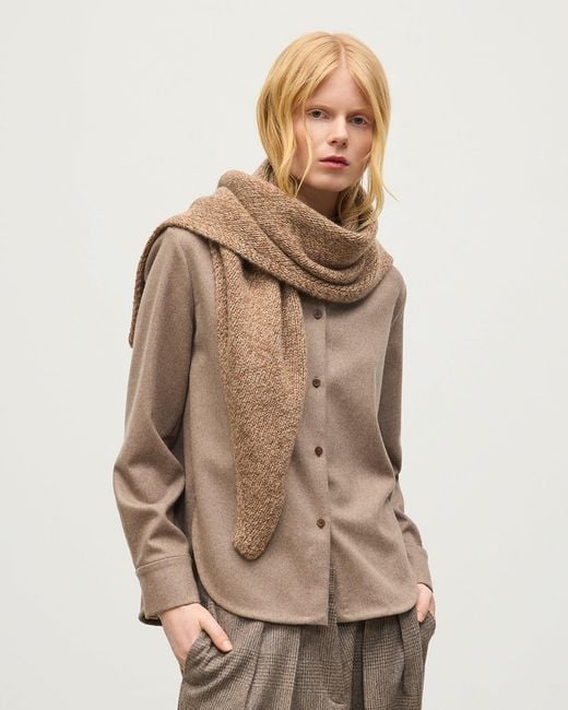 Johnstons Metallic Keill Marl Cashmere Triangle