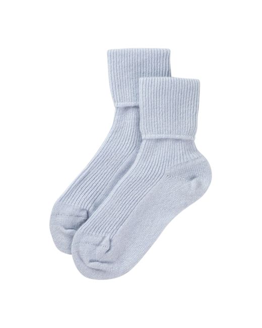 Johnstons Blue Pure Cashmere Bed Socks