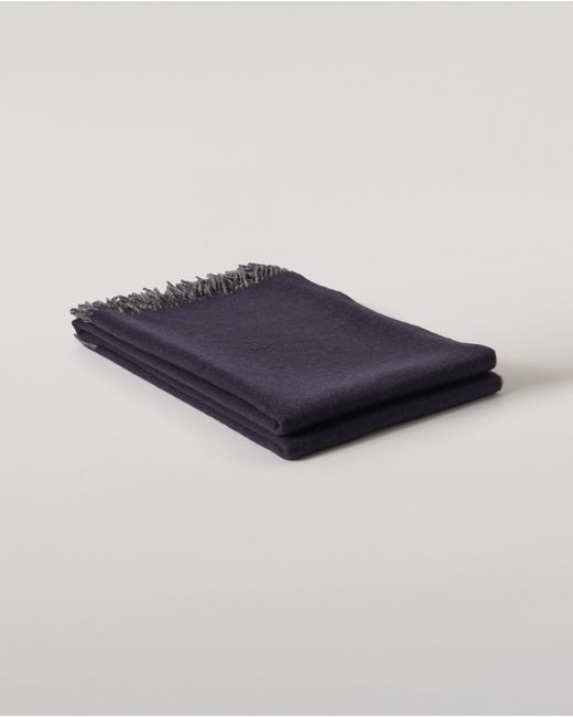 Johnstons Blue Reversible & Light Cashmere Throw