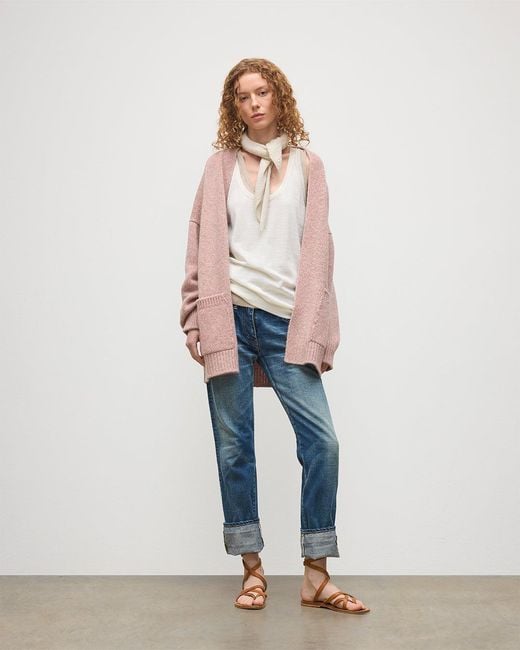 エルフモール Johnstons of Elgin レディース ブルー ベイオレンジマールカシミア