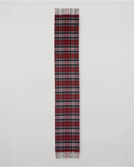 Johnstons Red Linlithgow Burgundy Cashmere Scarf