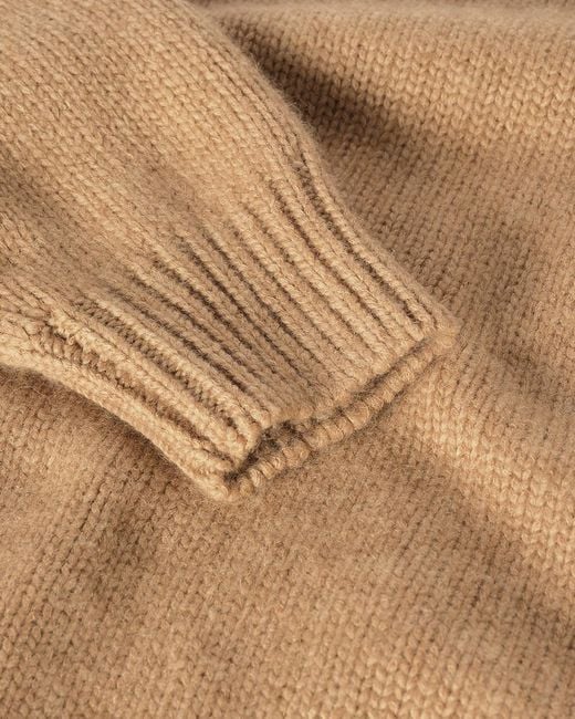 Johnstons Blue Bay Camel Marl Cashmere & Cotton Jumper