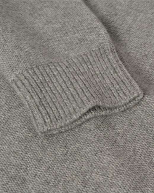 Johnstons Gray Maggie Reverse Stitch Cashmere Jumper